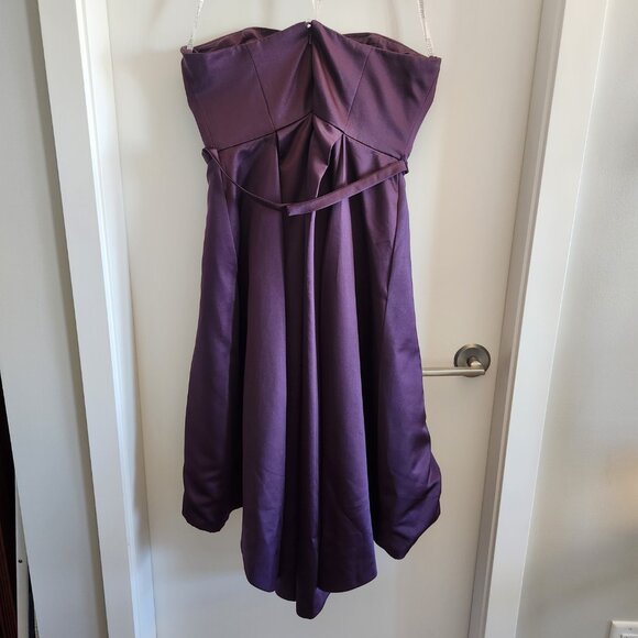 David's Bridal Strapless High-Low Dress w/Pockets - Picture 3 of 9